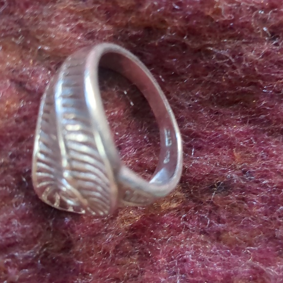 925 sterling silver cfj modern swirl ring size 9ish - Picture 5 of 11